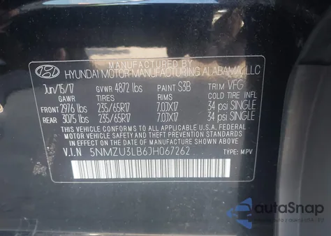 2018 Hyundai Santa Fe Sport 2.4L из США, поврежденный, VIN 5NMZU3LB6JH067262